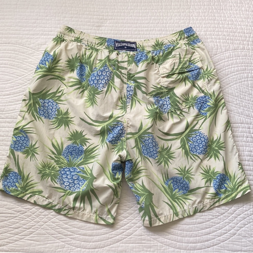 Vilebrequin Moorea Swim Trunk Shorts Pineapple Blue Green XXXL